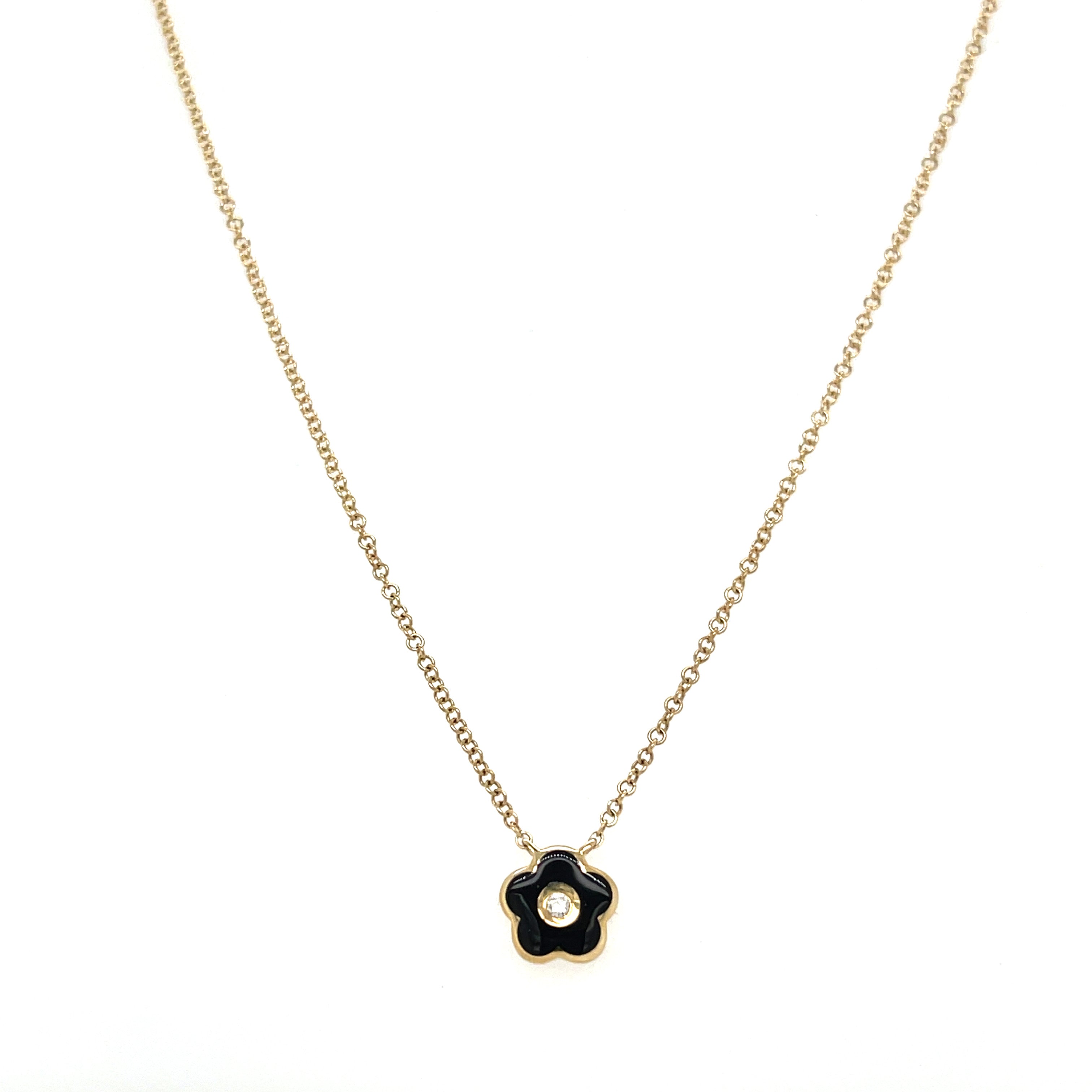 Black Flower Necklace – Lauren Sigman Collection