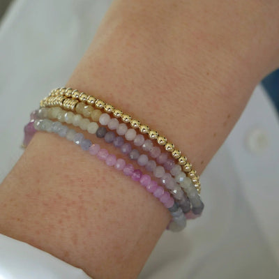 Birthstone Bead Necklace & Triple Wrap Bracelet