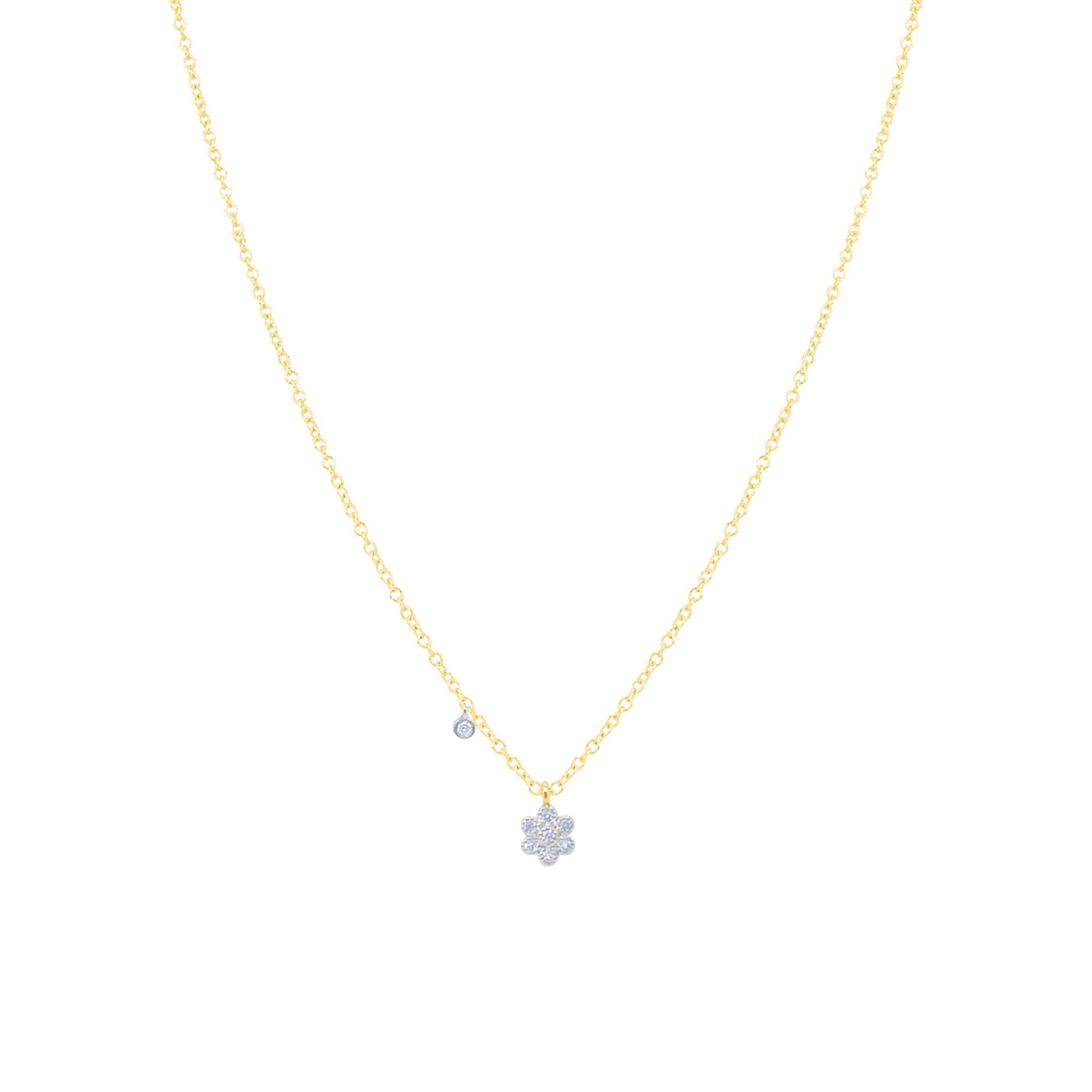 Diamond Flower & Confetti Necklace