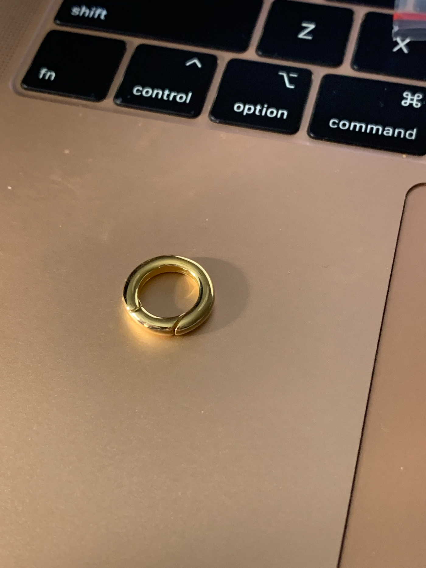 Round Gold Push Lock/ Small or Medium