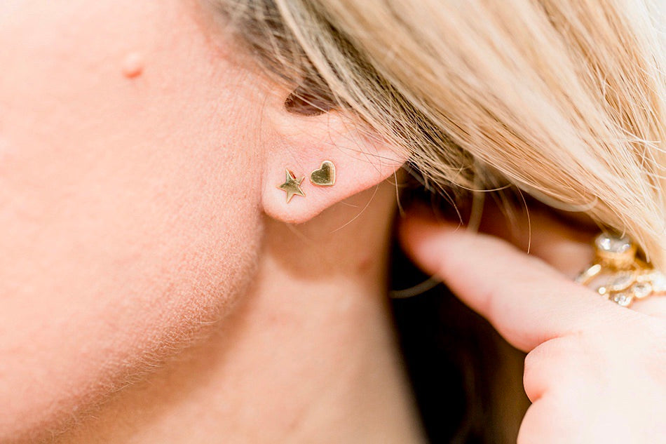 Mini Heart Stud Earrings - Lauren Sigman Collection