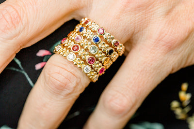 Wildberry Band in 18k Gold with Rainbow Sapphires - Lauren Sigman Collection