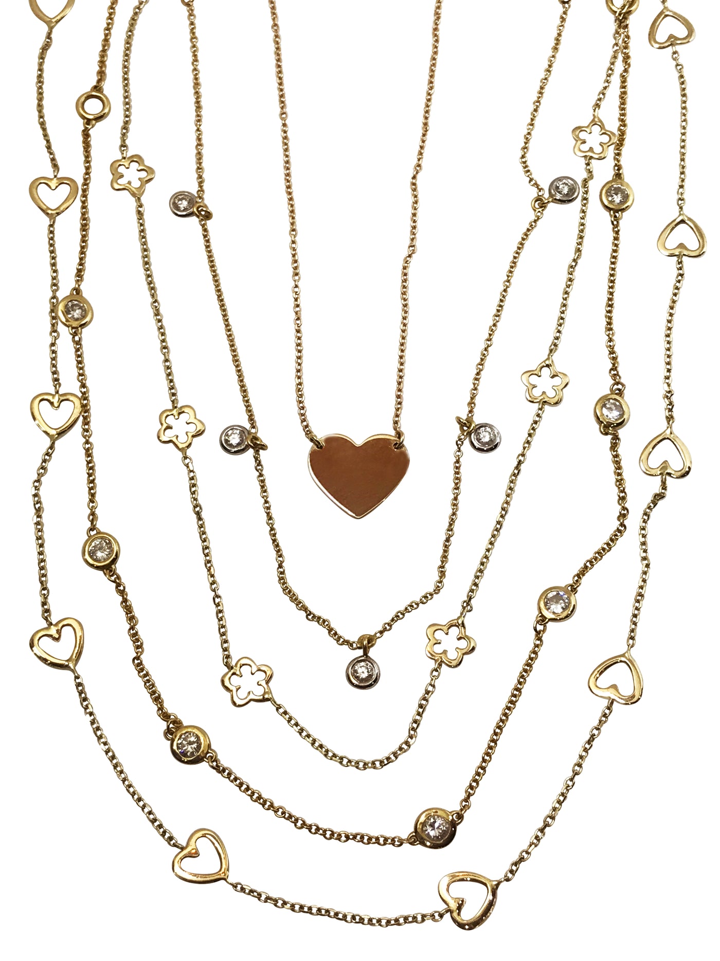 Open Heart Station Necklace/18" - Lauren Sigman Collection