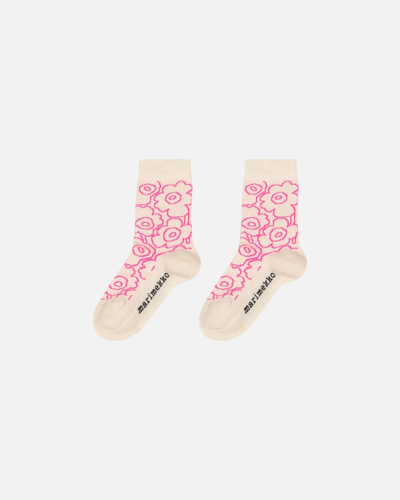 Makeinen Unikko Socks/ Pink & Tan