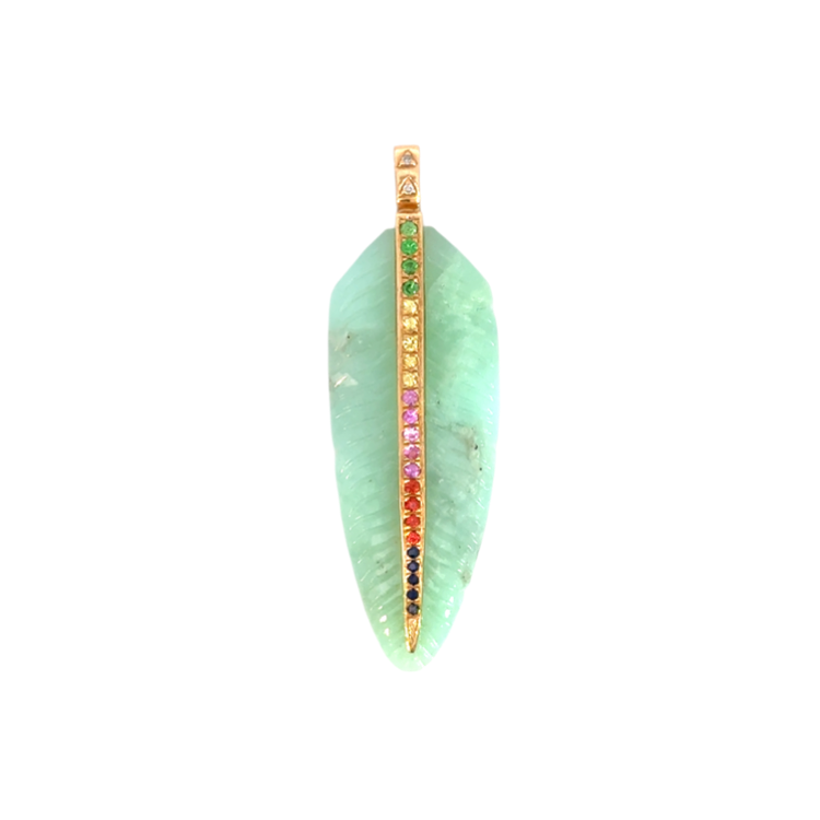 Chrysoprase Rainbow Feather