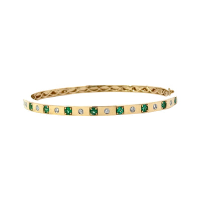 Emerald and Diamond Bangle