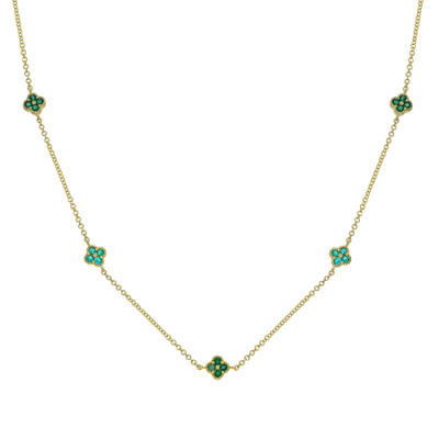 Emerald Clover Necklace