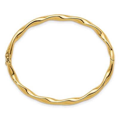 Gold Wave Bangle/4mm