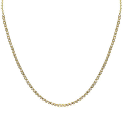 Skinny Diamond Half and Half Necklace
