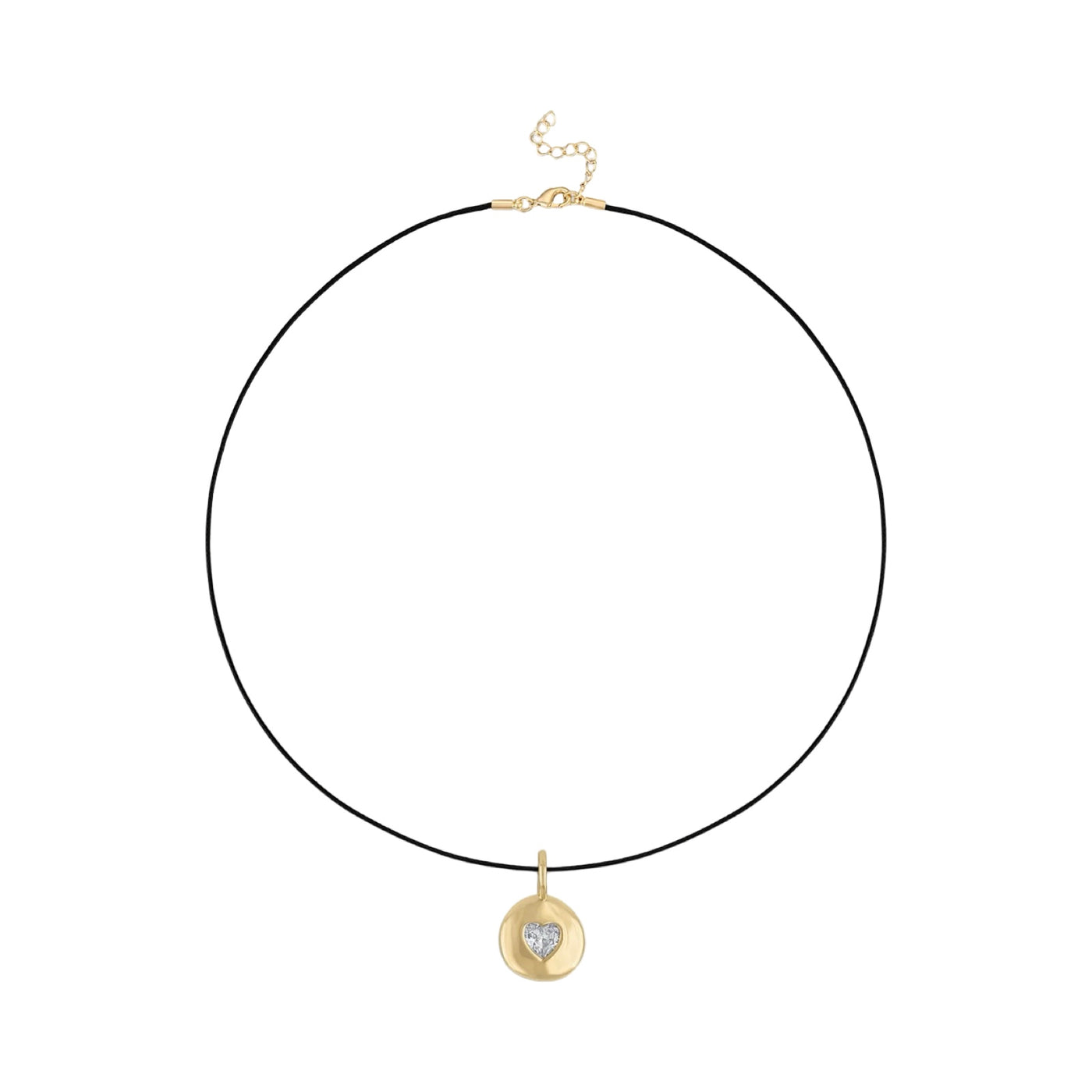 Round Heart Leather Necklace