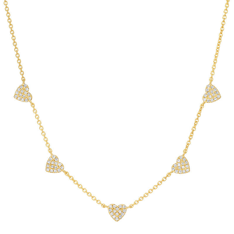 Confetti Diamond Heart Necklace