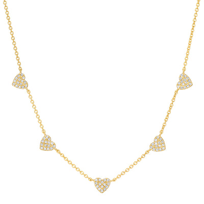 Confetti Diamond Heart Necklace