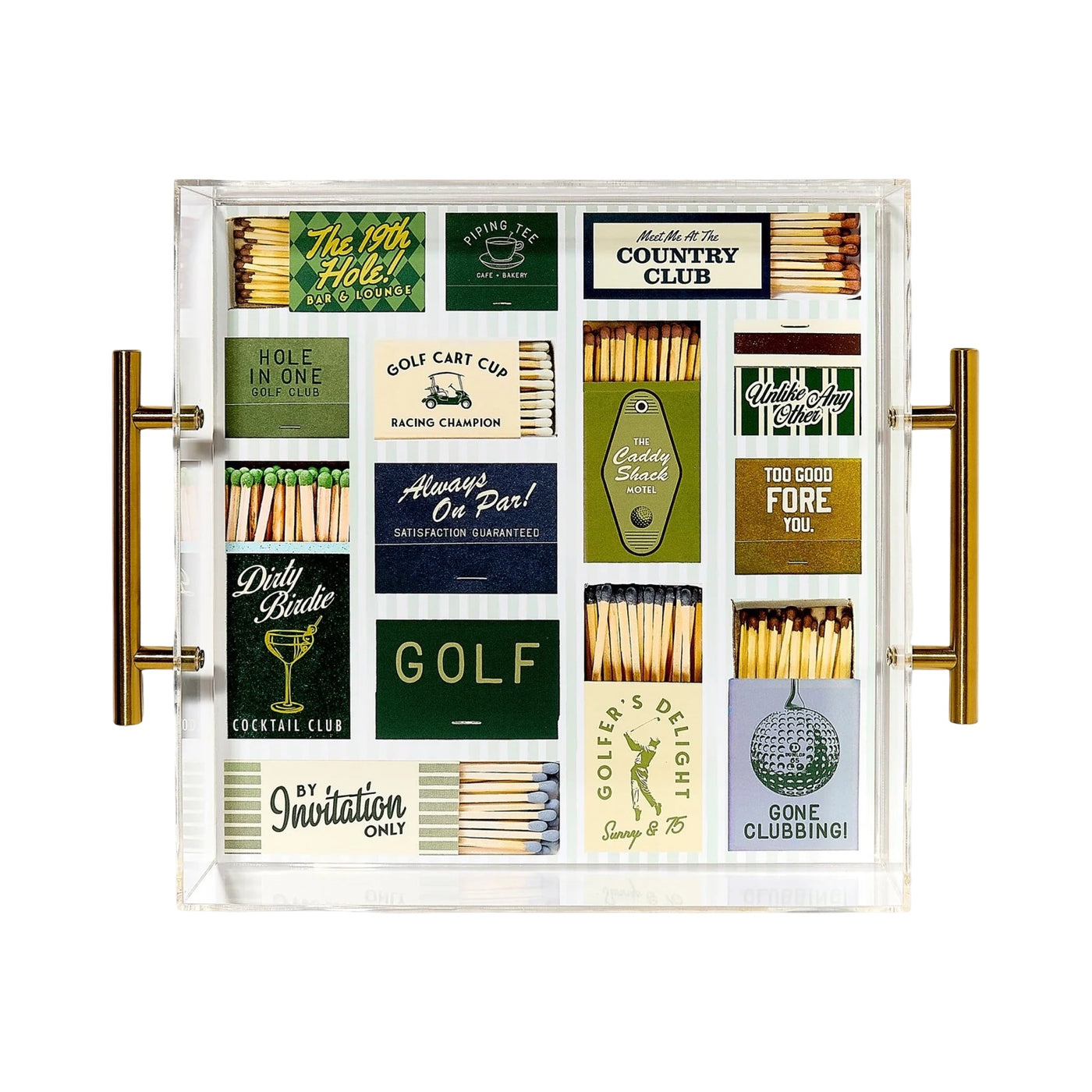 Golf Matchbook Large Acrylic Tray