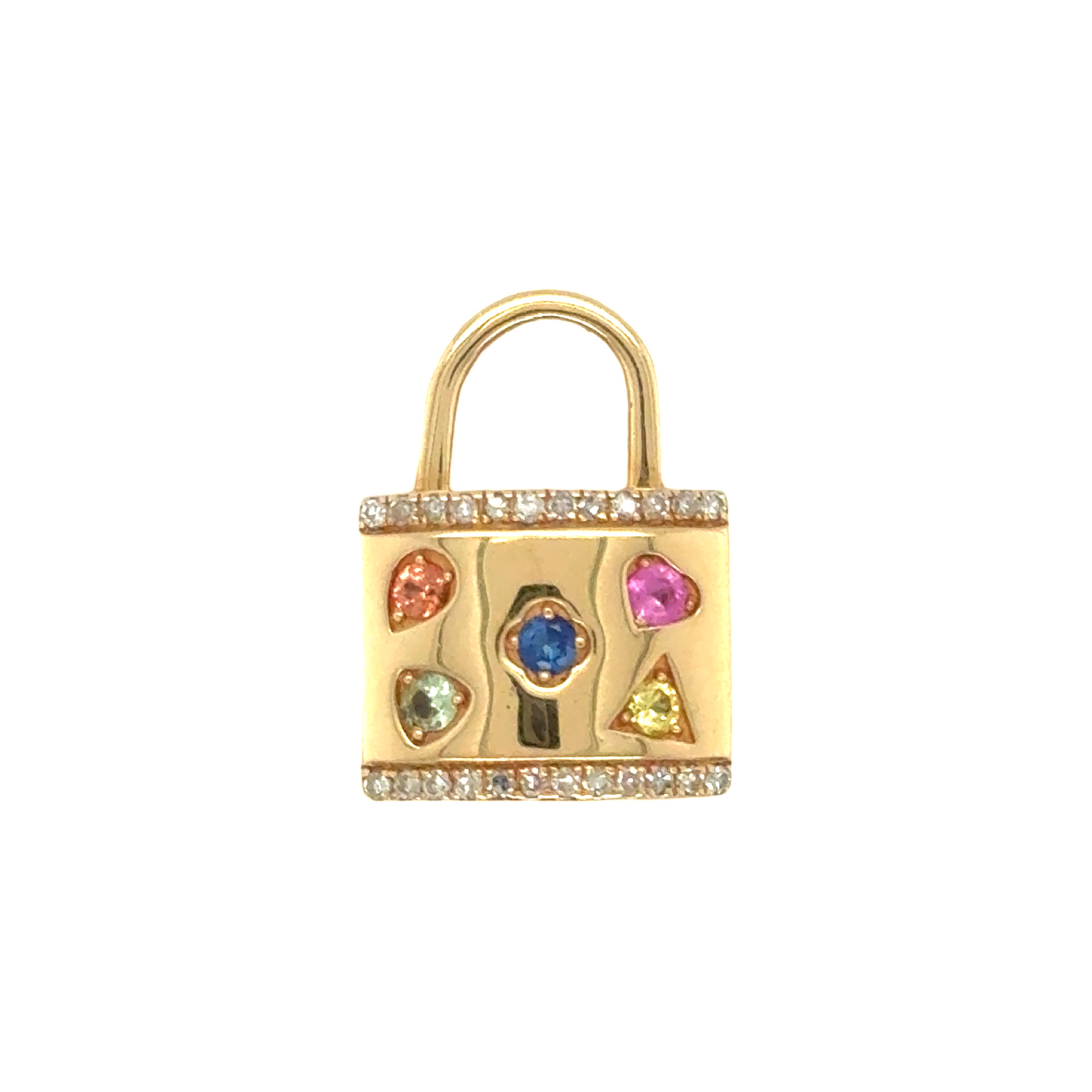 Diamond & Rainbow Gemstone Charm