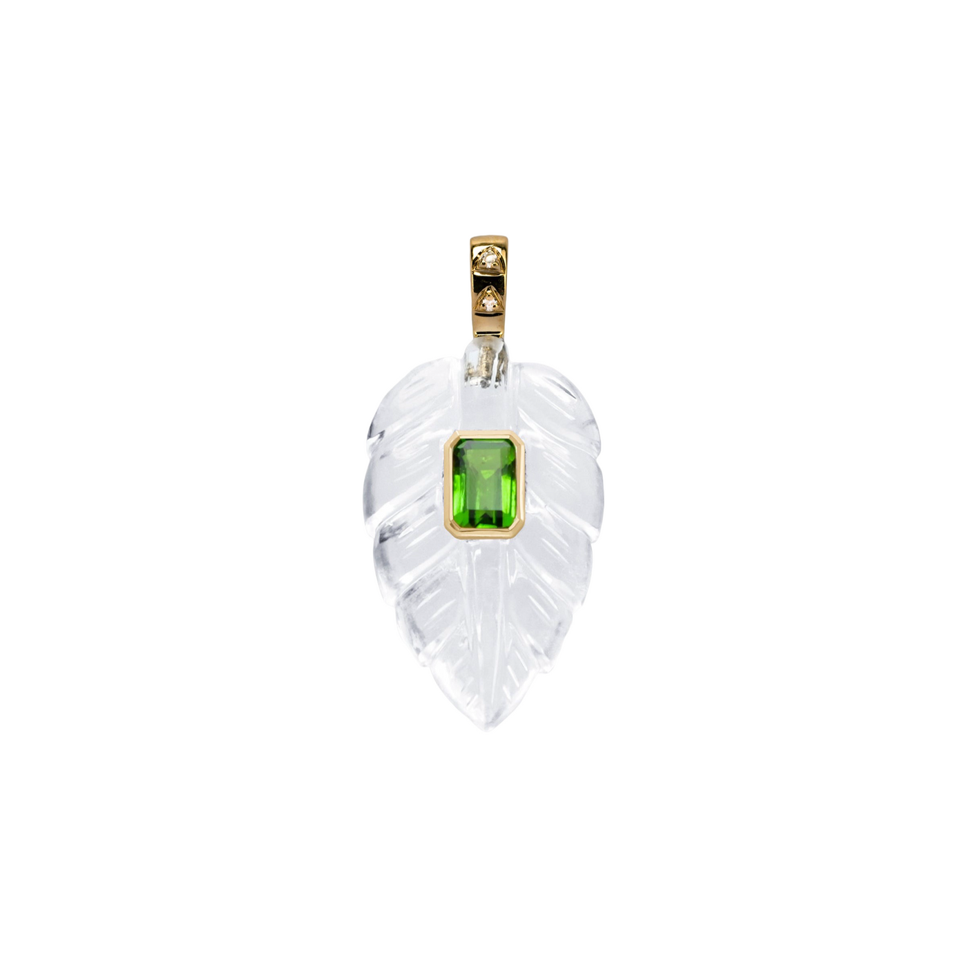 Leaf Charm/ Crystal