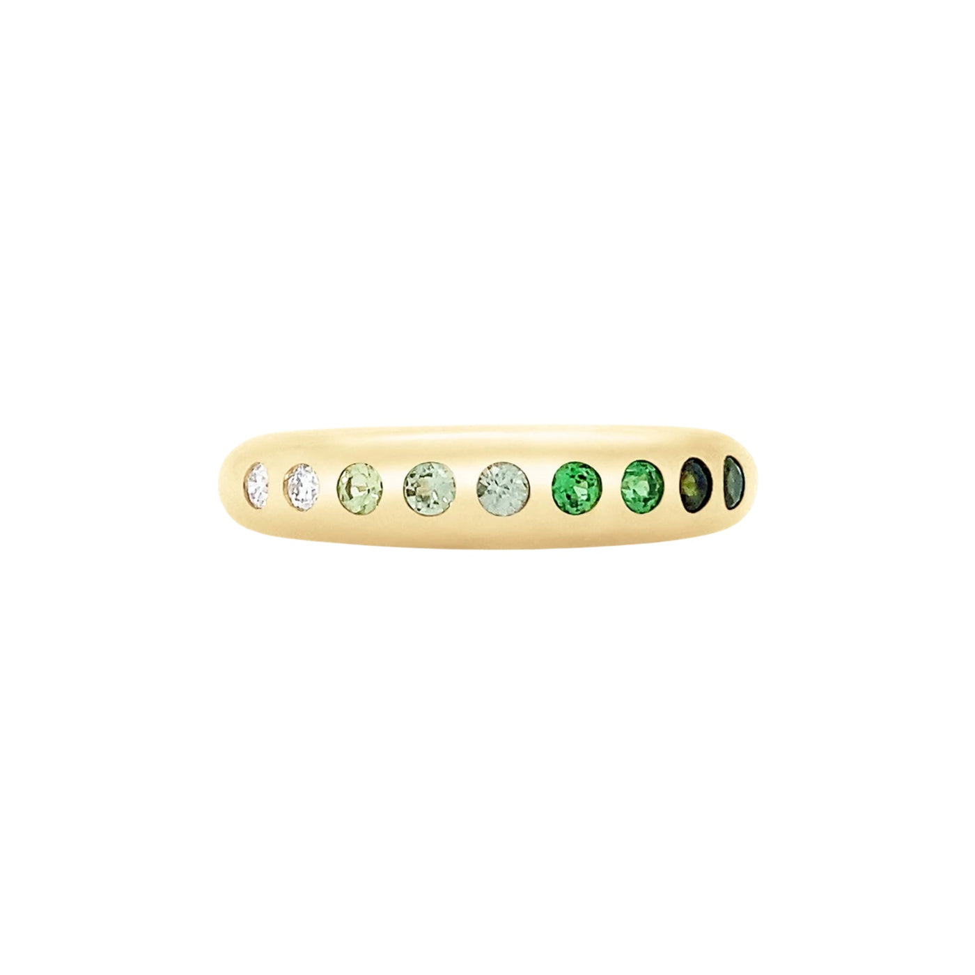 Green Ombré Skinny Nomad Ring (Pre-Order)