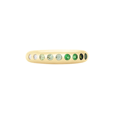 Green Ombré Skinny Nomad Ring (Pre-Order)