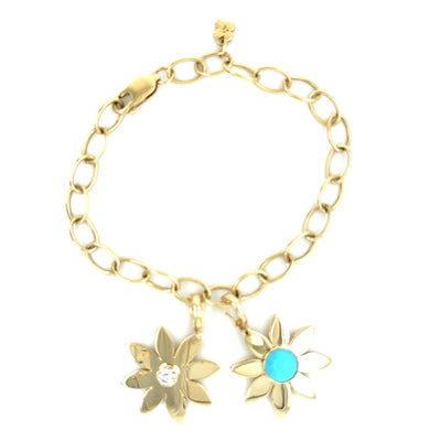 Turquoise Sunburst Charm