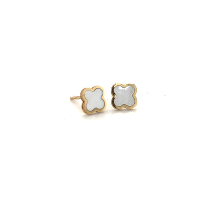 Mother of Pearl Clover Studs