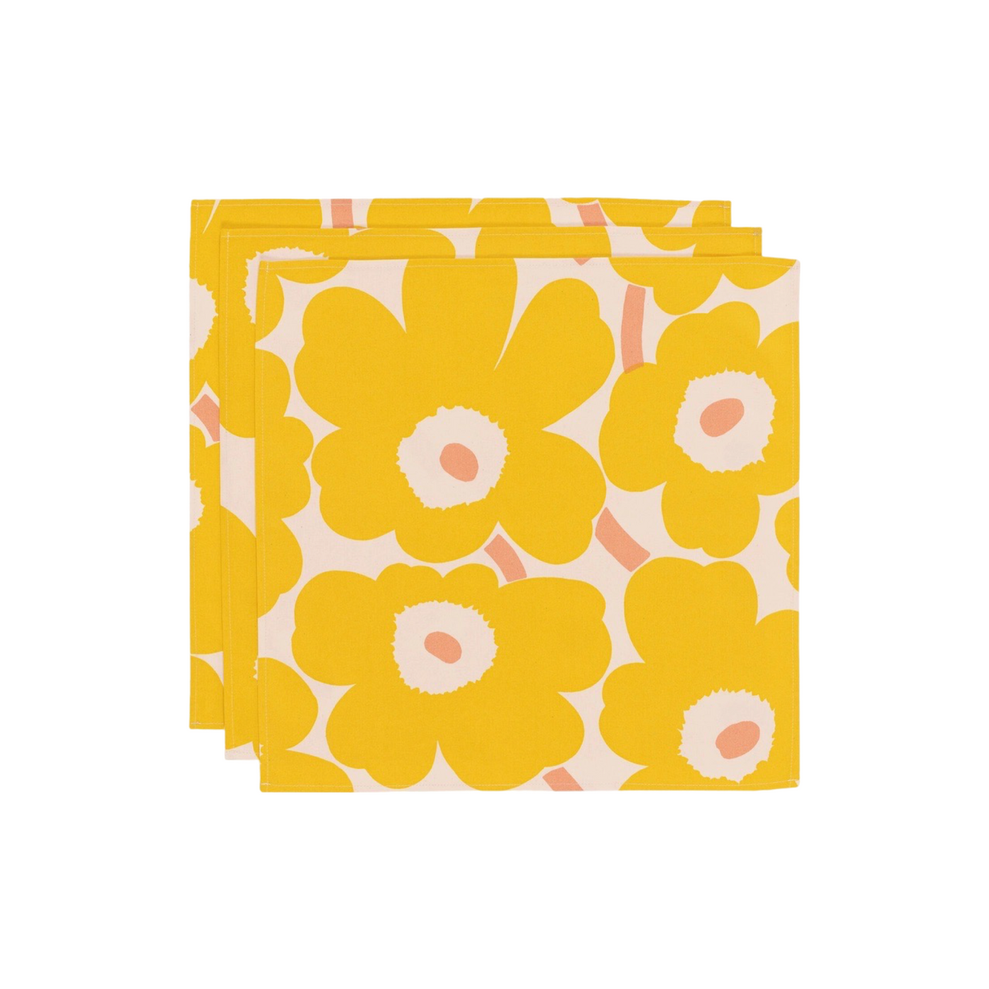 Pieni Unikko Napkin 3 pcs/Yellow & Pink