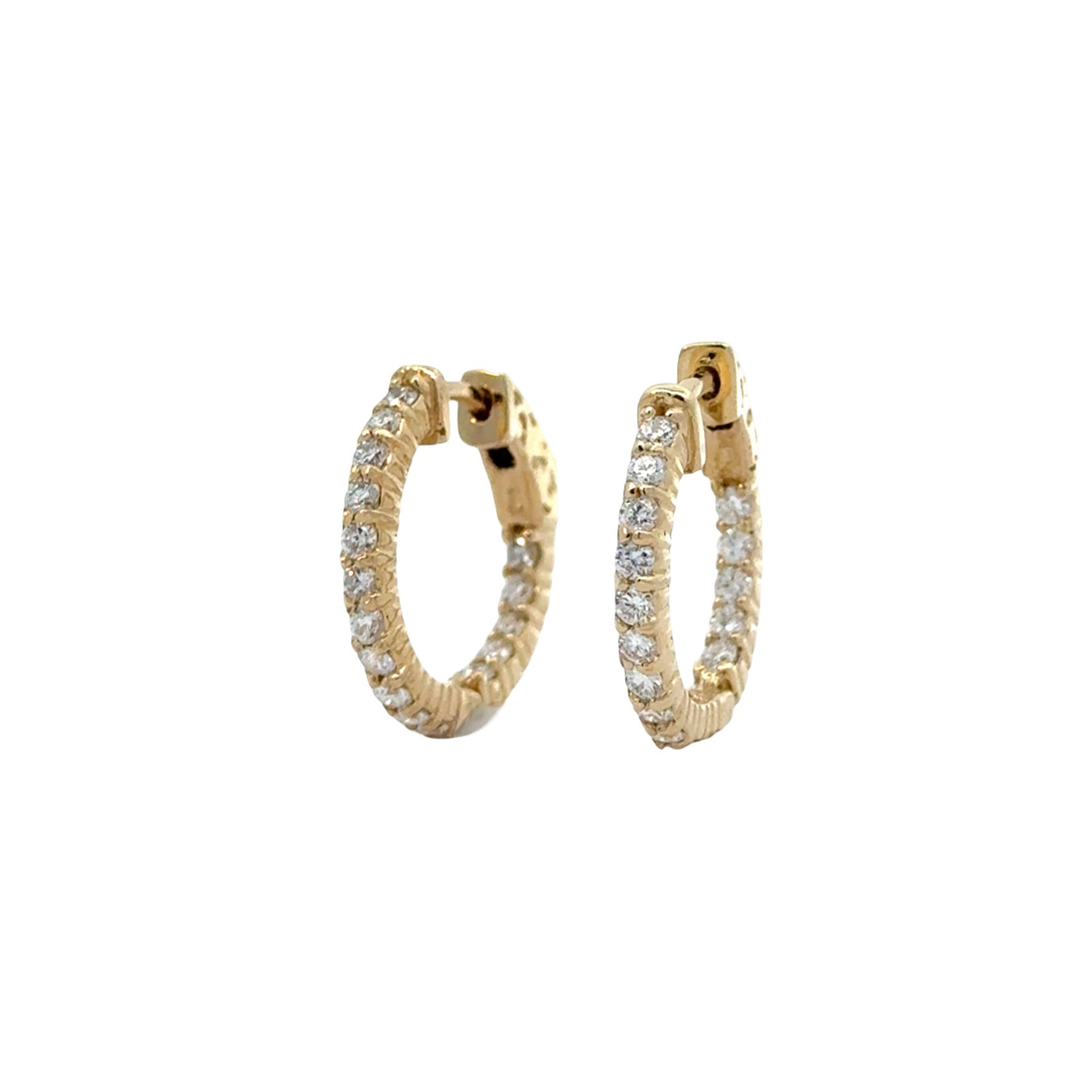 Diamond Inside Out Hoops