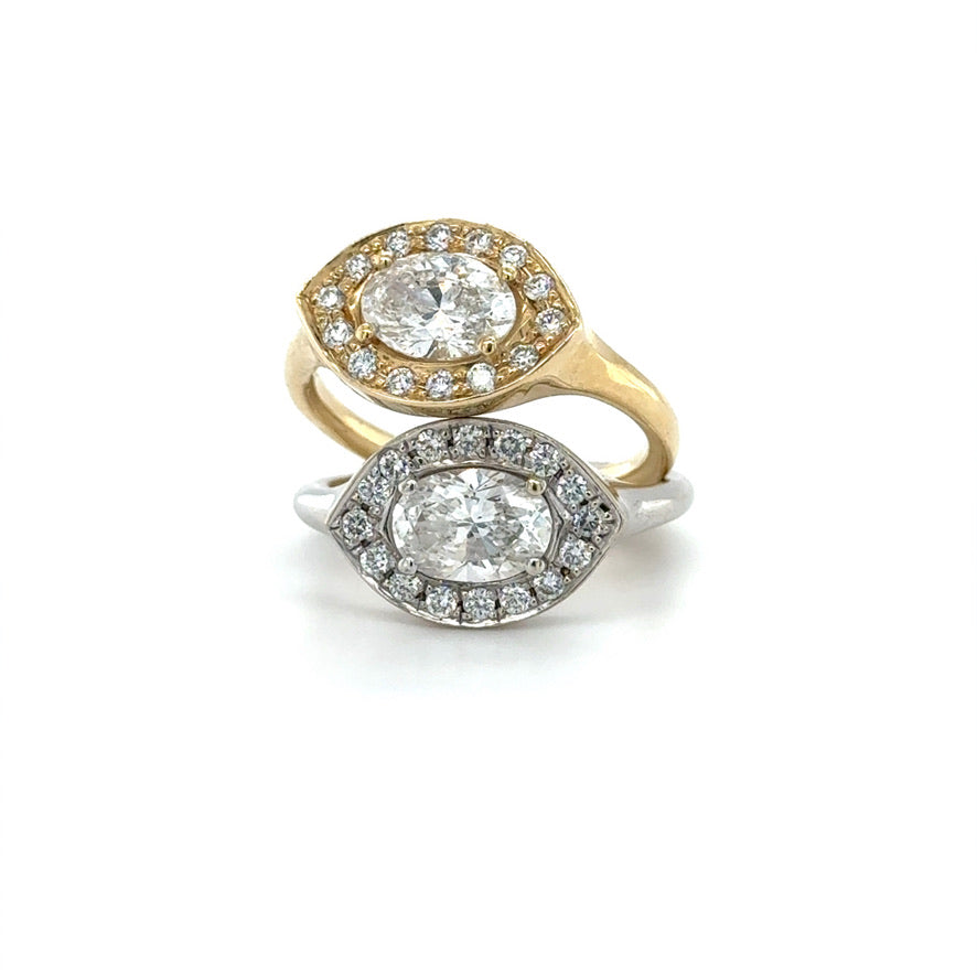 Azalea Diamond Ring / 18k White Gold