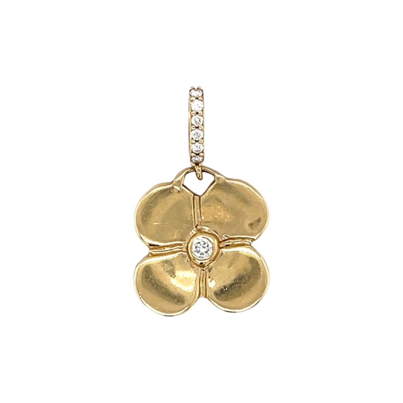 Puffy Diamond Flower Charm