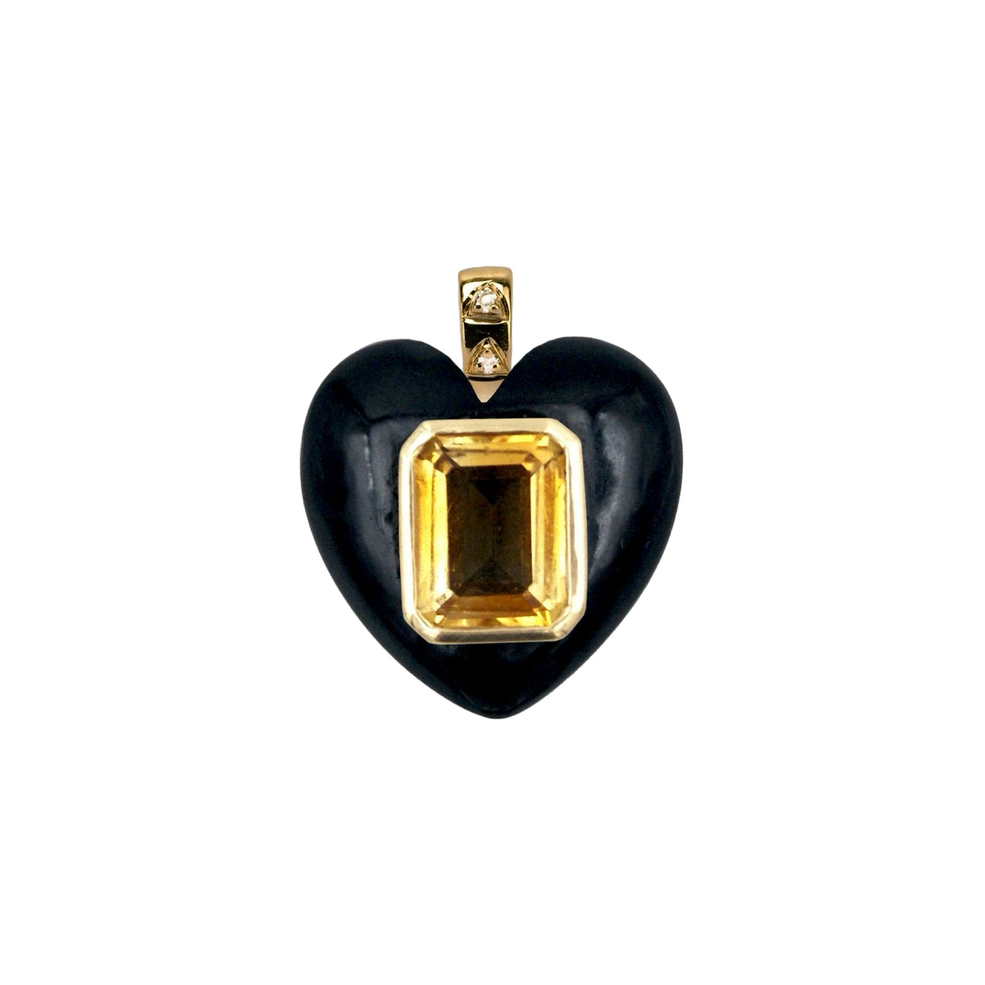 Heart Charm/ Black Onyx