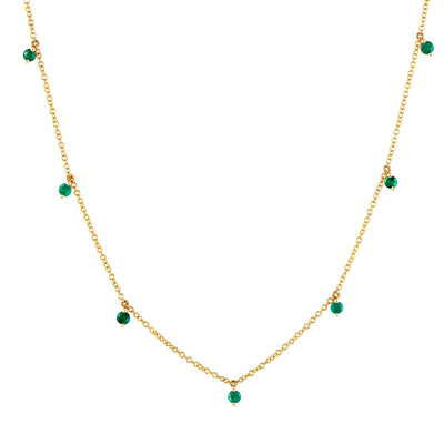 Emerald Confetti Necklace