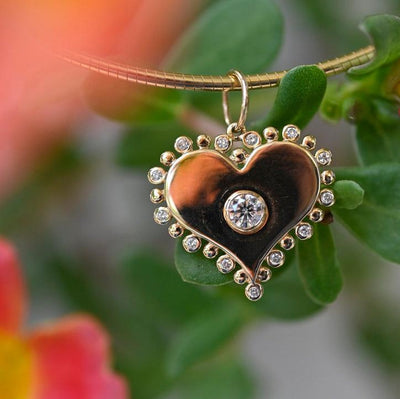 Beaded Diamond Heart