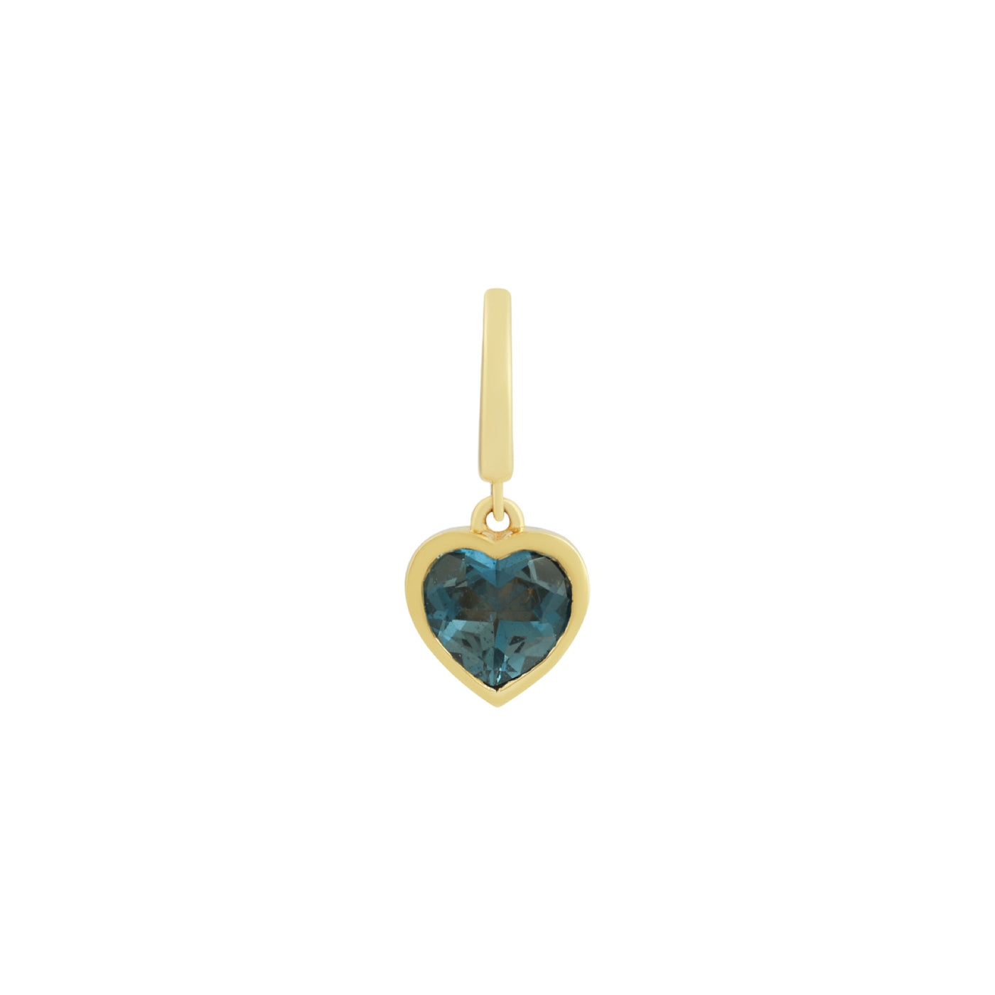 London Blue Topaz Heart Charm