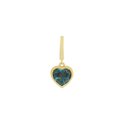 London Blue Topaz Heart Charm