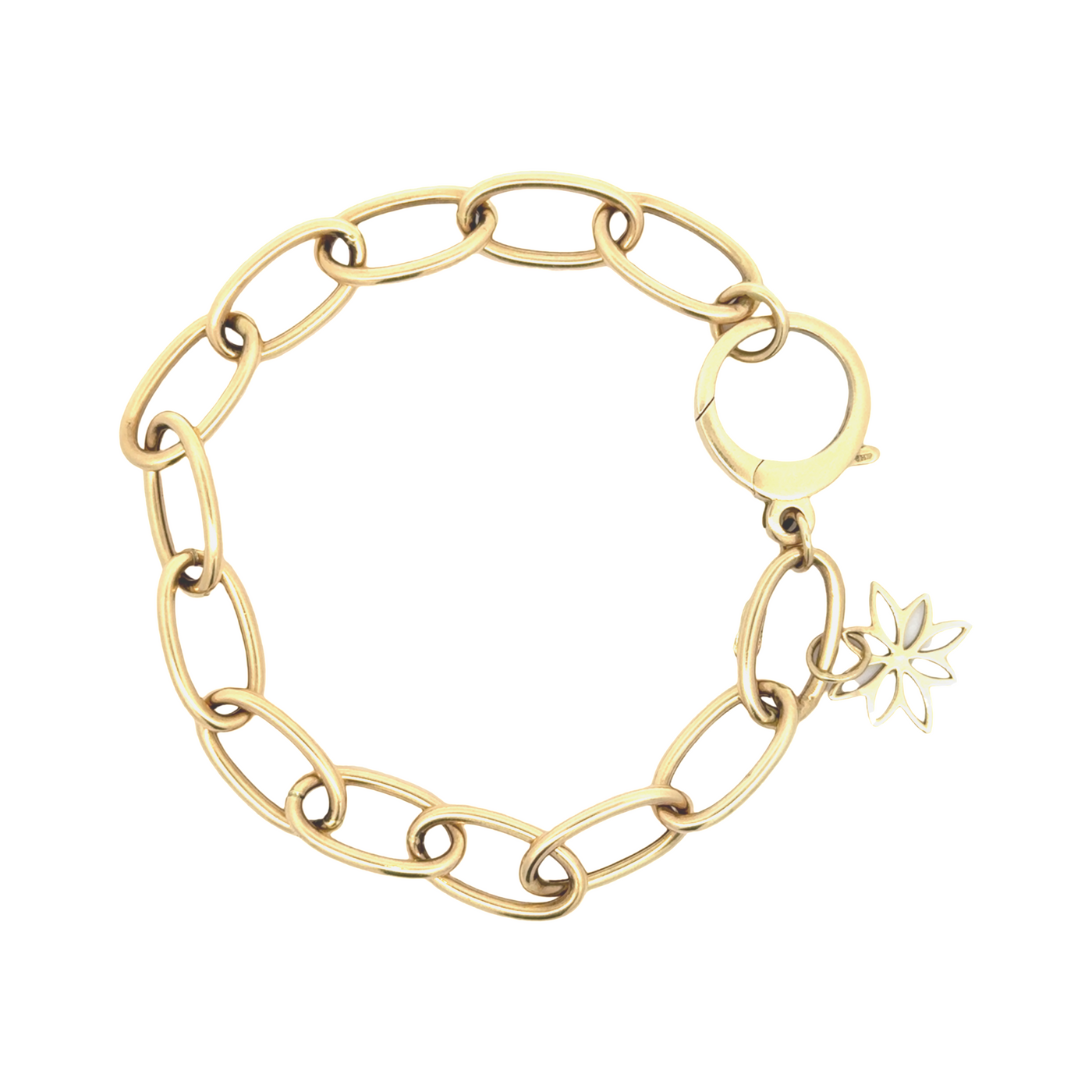 Large Link Oval Bracelet with Logo