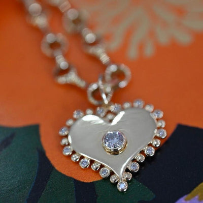 Beaded Diamond Heart