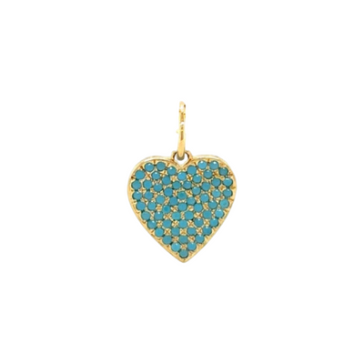 Turquoise Heart Charm