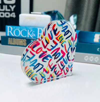 All The Love Heart Paperweight