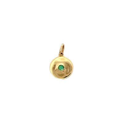 Mini Emerald Disk Charm