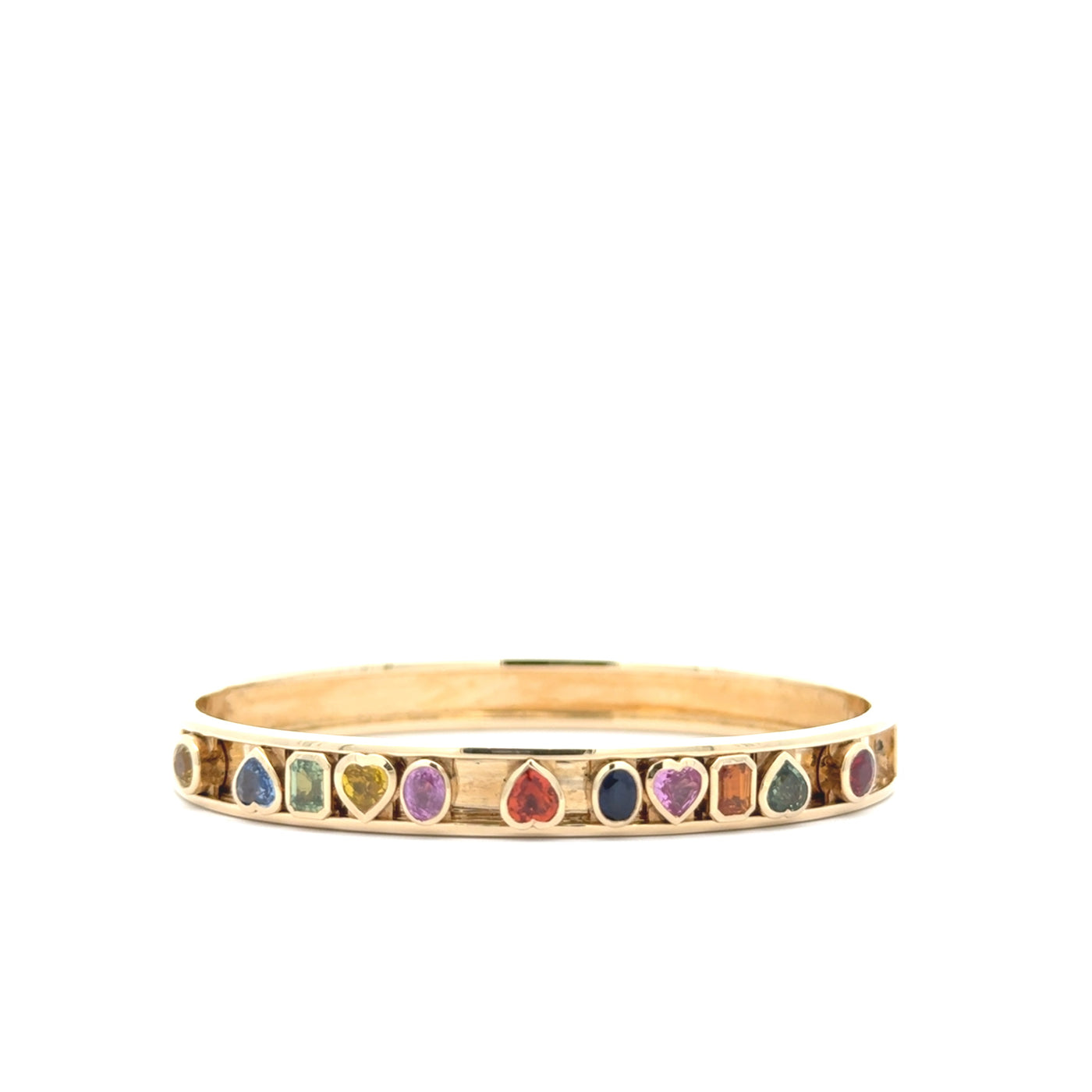 Rainbow Sapphire Slider Bangle