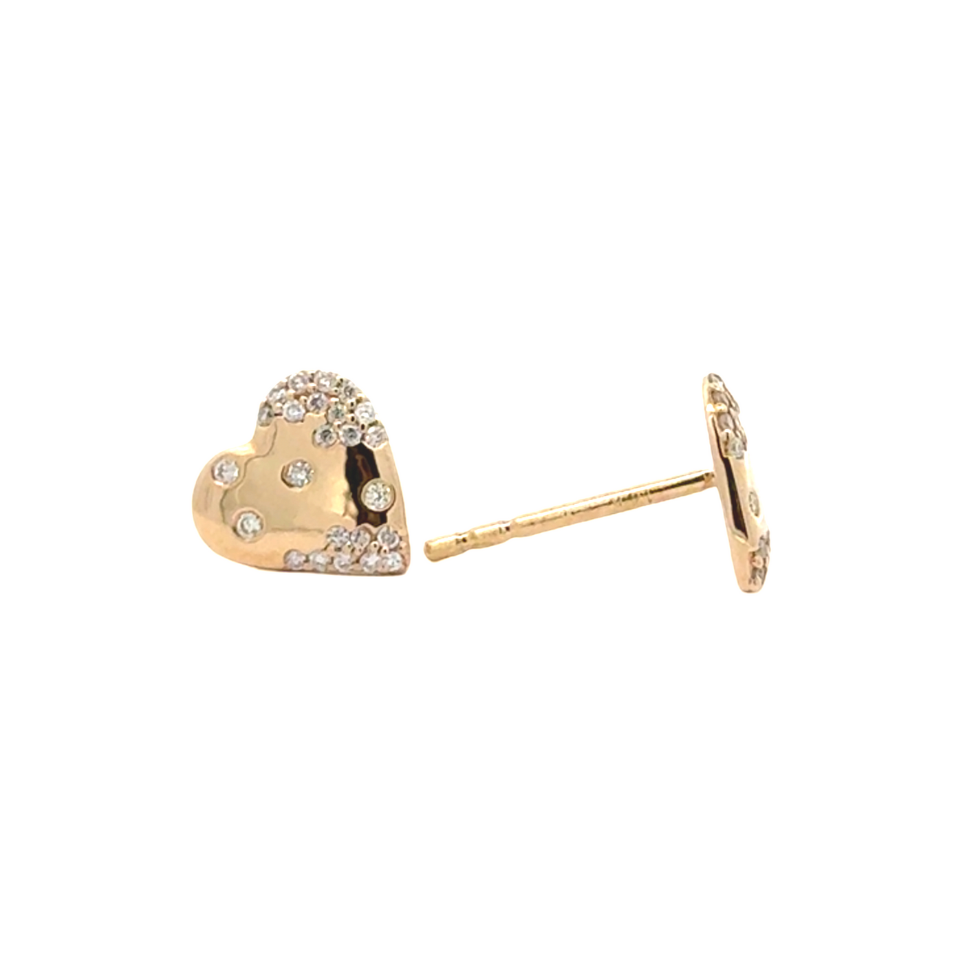 Sprinkle Diamond Heart Studs