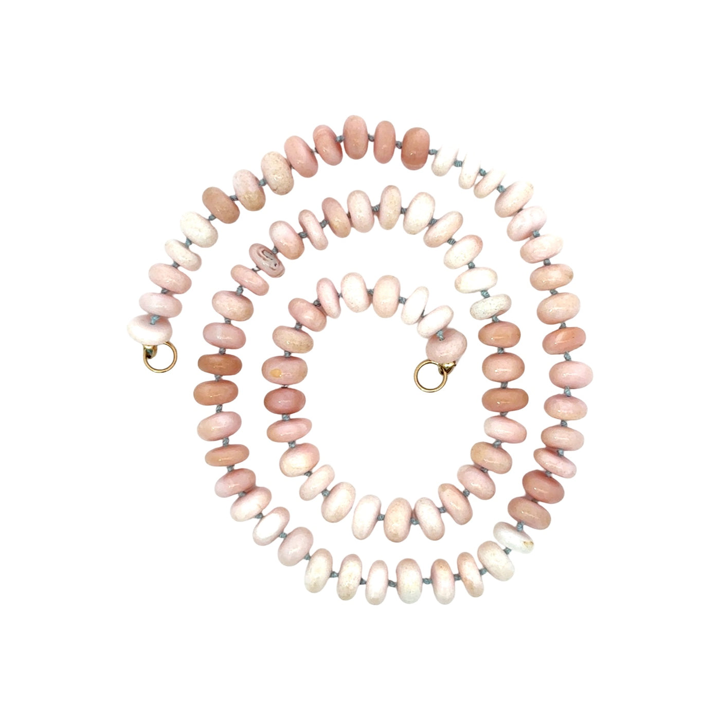 Pink Opal Gemstone Bead Necklace