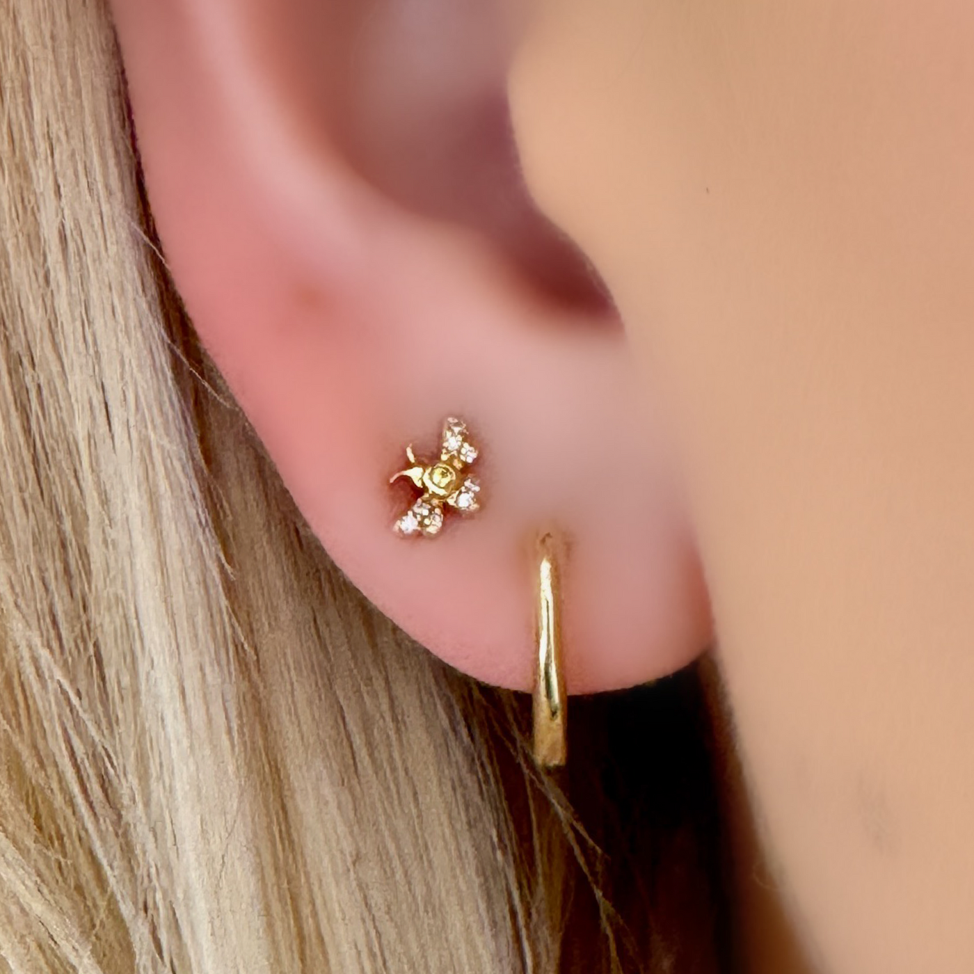 Diamond Bumblebee Studs