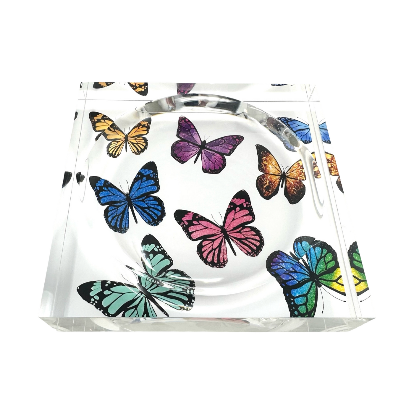 Butterfly Lucite Candy Dish