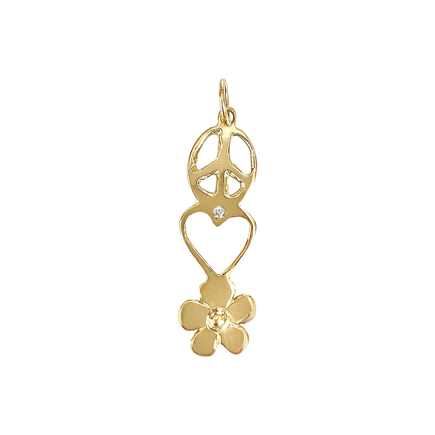 Peace, Love & Flowers Pendant