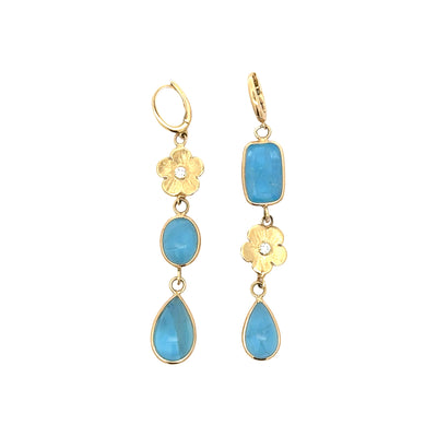 Blue Topaz and Petunia Diamond Dusters