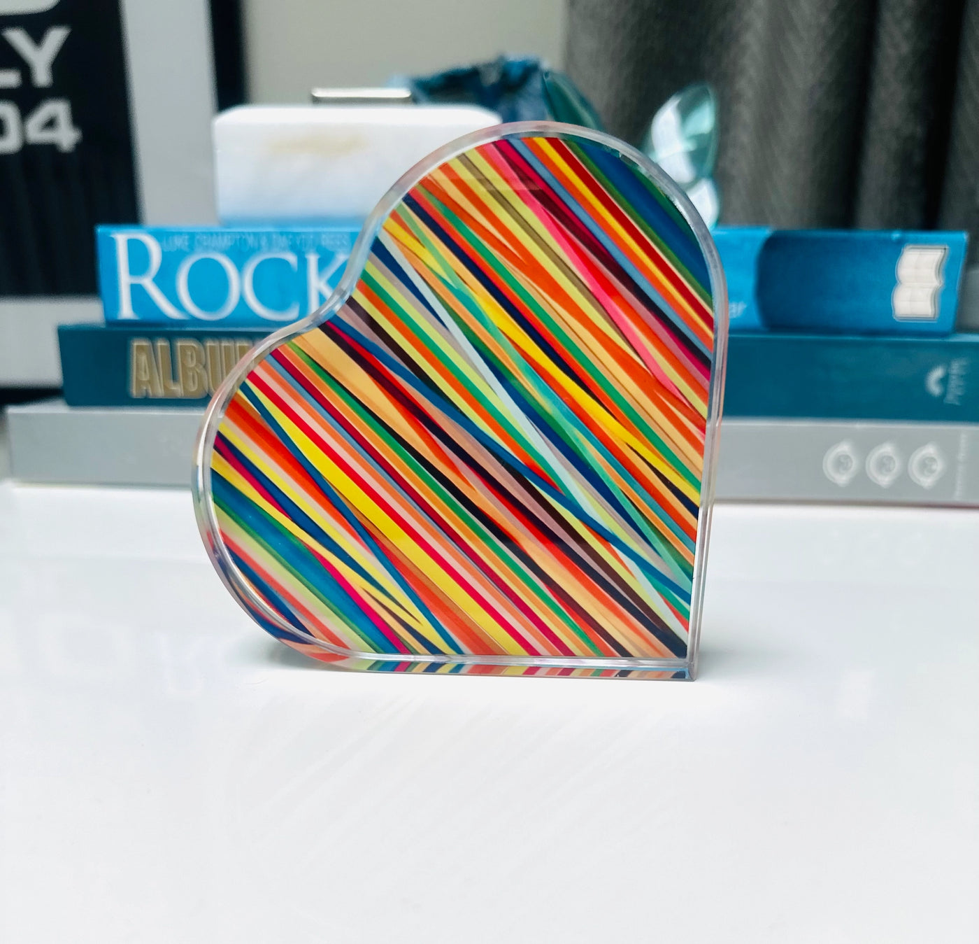 Abstract Art Heart Paperweight