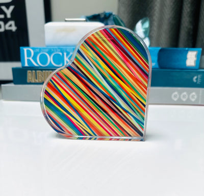 Abstract Art Heart Paperweight