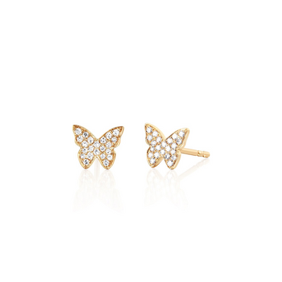 Butterfly Diamond Studs (Pair)