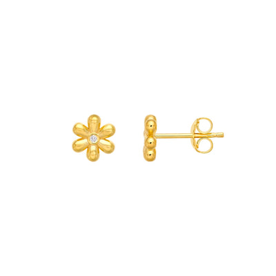 Happy Flower Diamond Studs