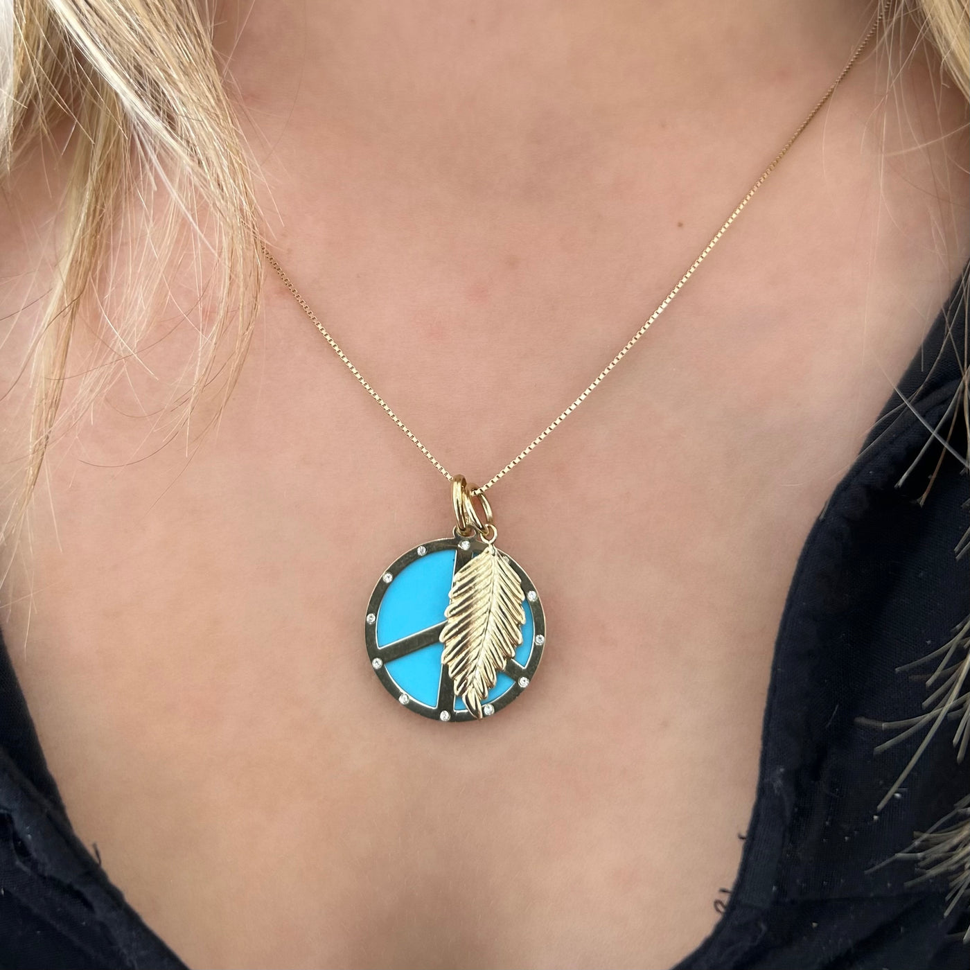 Gold Feather Charm