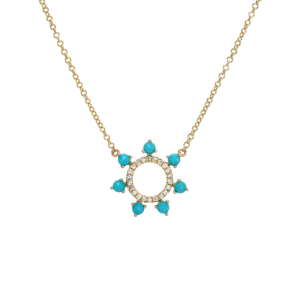 Open Circle Turquoise Necklace